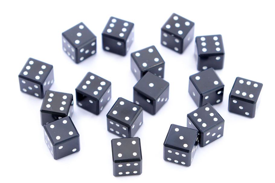 Кости игральные из черного обсидиана, 10 мм (2 шт), Harutyunyan купить в Краснодаре