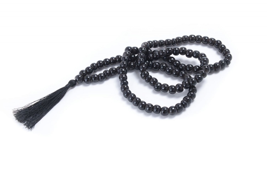 Четки Мусульманские "Мухаммед" черный камень, 99 звеньев
