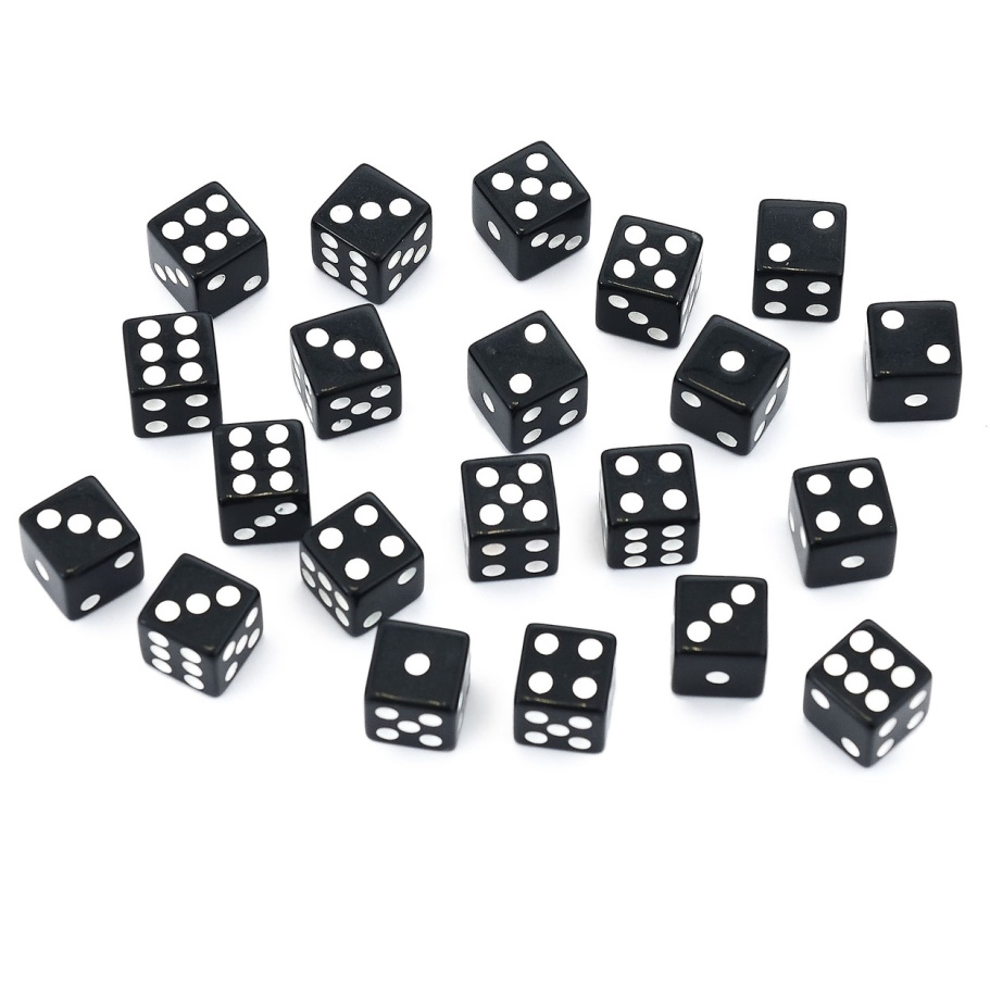 Кости игральные "Классика" пластик, черные, 12 мм (2 шт.) купить в Краснодаре Кости игральные "Классика" пластик, черные, 12 мм (2 шт.) купить в Краснодаре