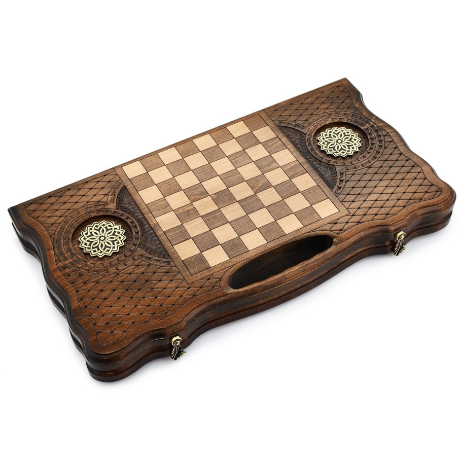 Нарды резные "Циния" средние 50, Harutyunyan купить в Краснодаре