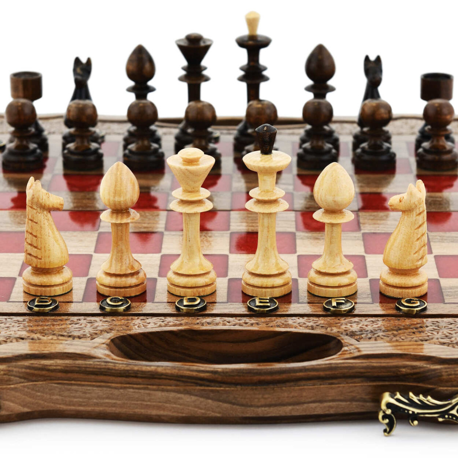Шахматы + Нарды резные "Алекстраза" 30, Harutyunyan купить в Краснодаре