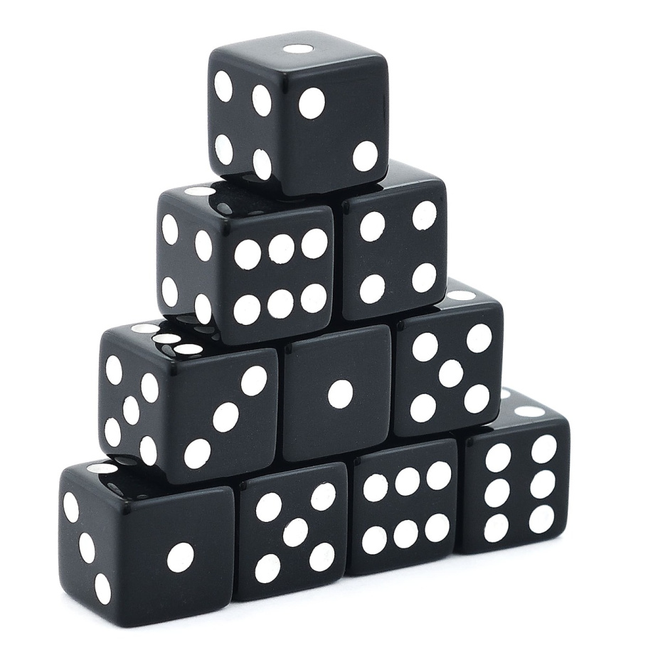 Кости игральные "Классика" пластик, черные, 15 мм (2 шт.) купить в Краснодаре Кости игральные "Классика" пластик, черные, 15 мм (2 шт.) купить в Краснодаре