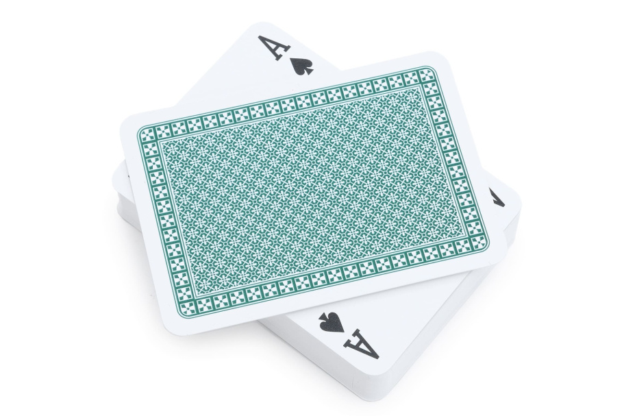 Карты игральные Кейтс 100% пластик, зеленая рубашка, 55 карт купить в Краснодаре