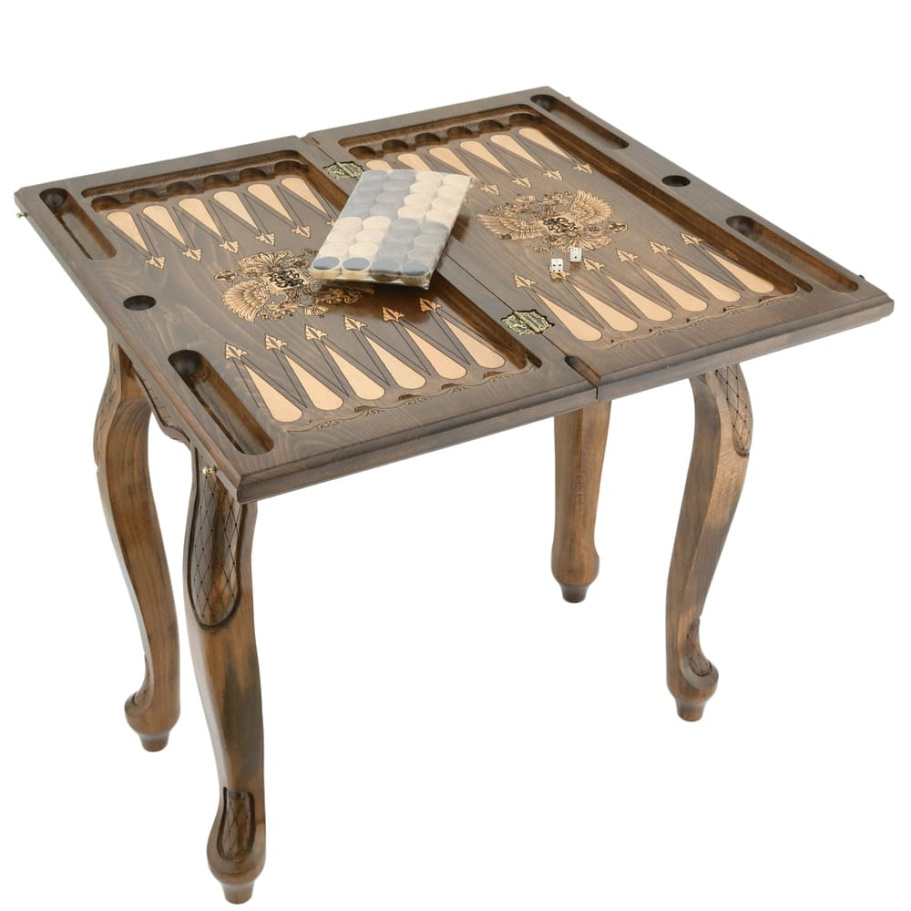 Стол ломберный Шахматы + Нарды резные "Родина" 60, Harutyunyan купить в Краснодаре