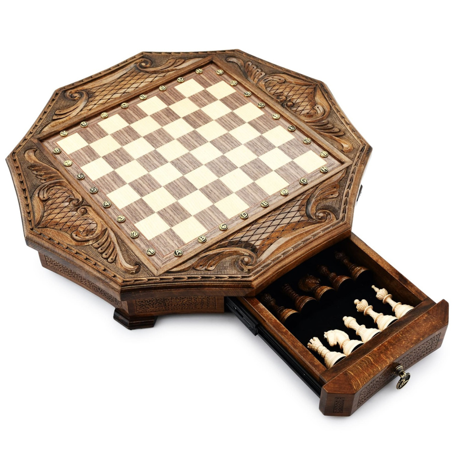 Шахматы резные в ларце "Эндшпиль" 50, Harutyunyan купить в Краснодаре