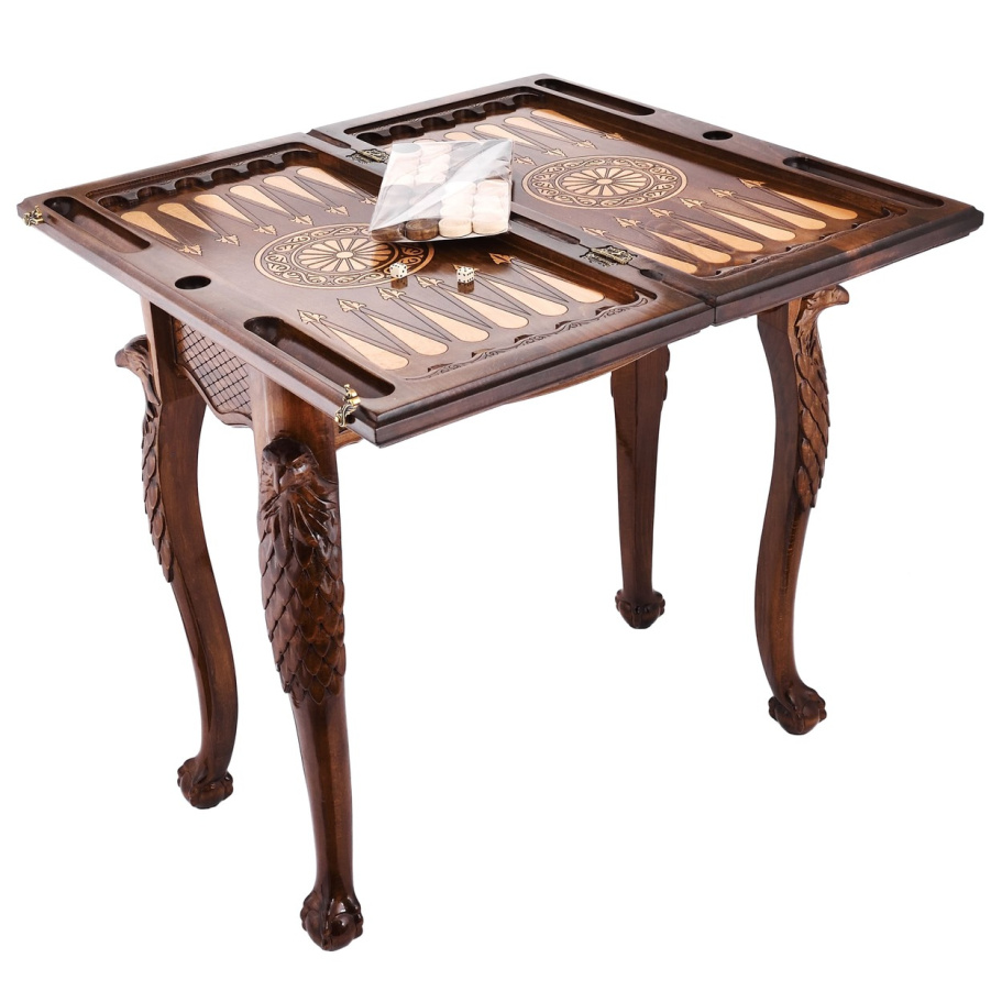 Стол ломберный Нарды резные "Грифон" 60 купить в Краснодаре