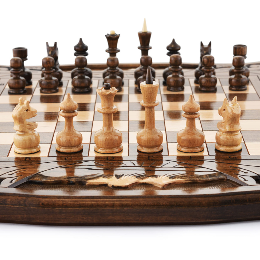 Шахматы + нарды резные "Вольные Горы" 40, Harutyunyan купить в Краснодаре