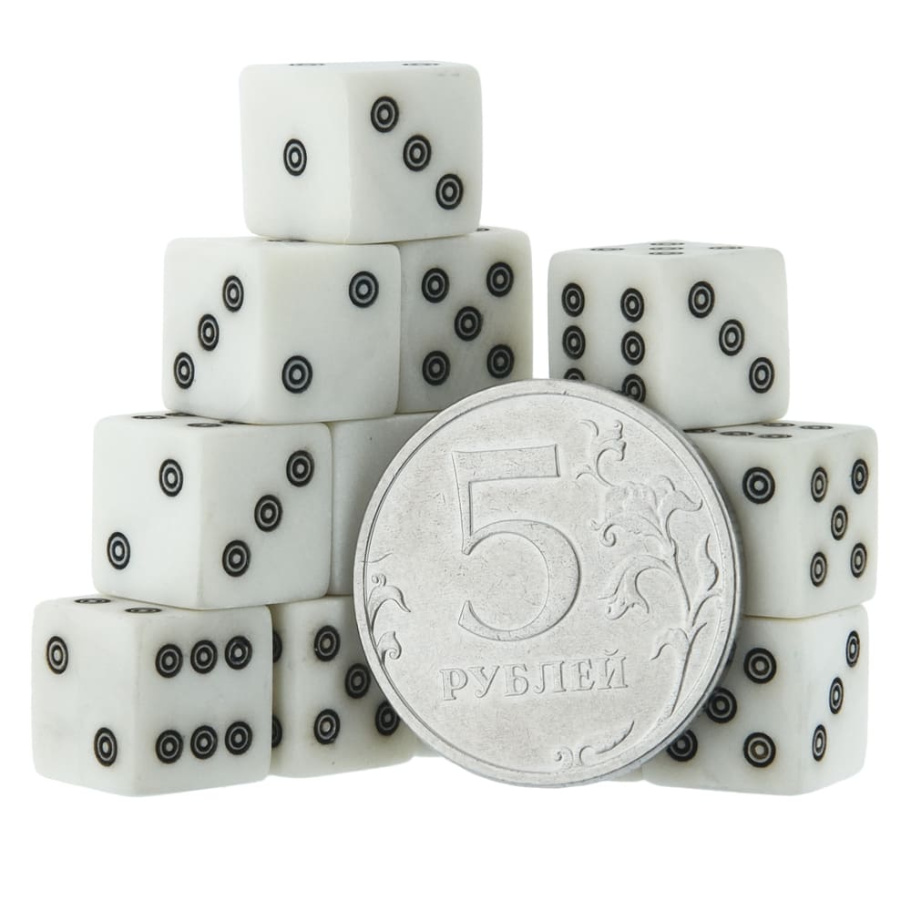 Кости игральные из кости, 10 мм (2 шт), Harutyunyan купить в Краснодаре