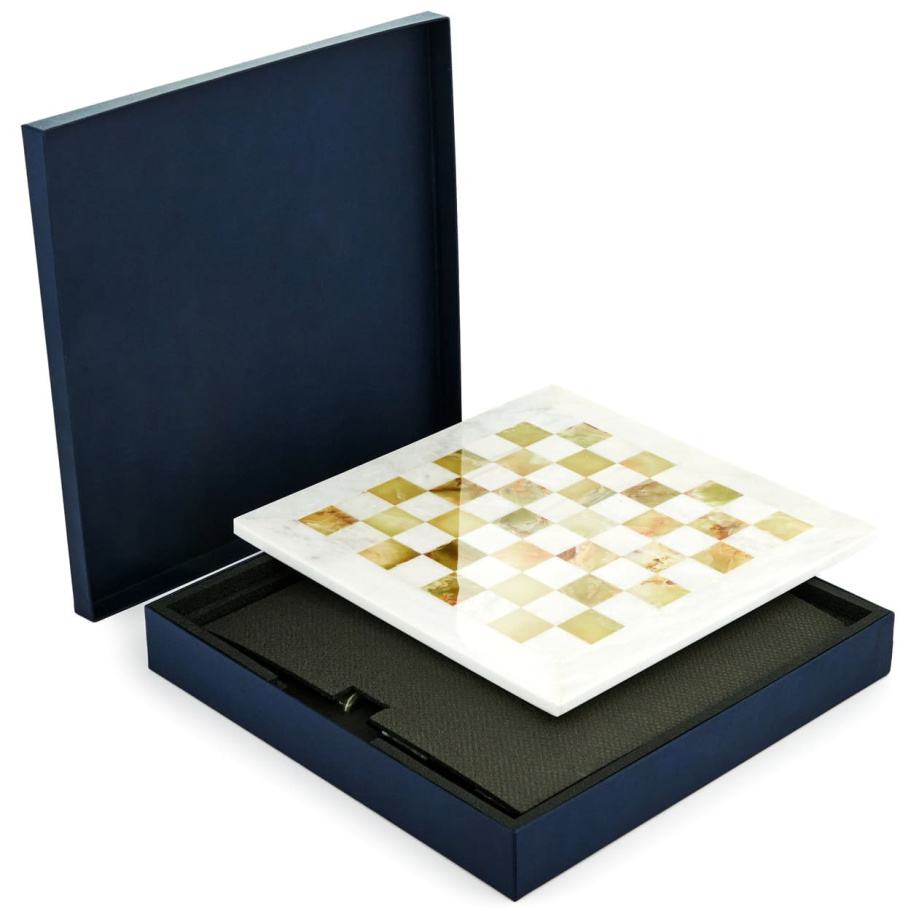 Шахматы каменные "Карфаген" мрамор и оникс 40 купить в Краснодаре