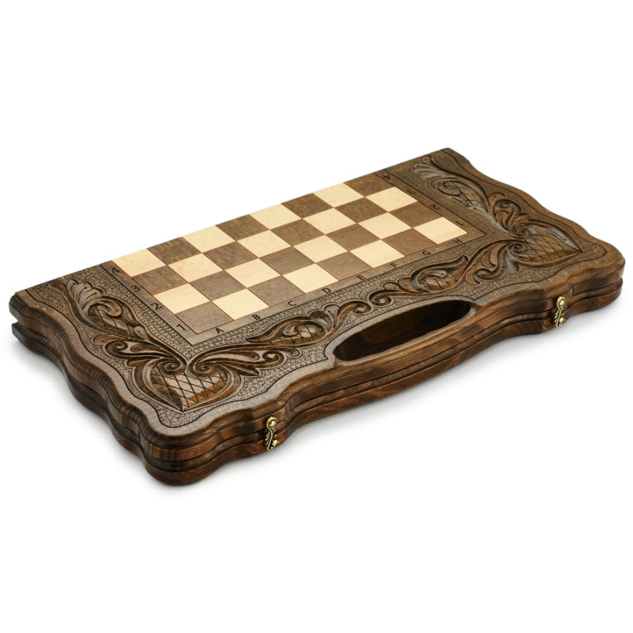 Шахматы + нарды резные "Королевские" 60, Harutyunyan купить в Краснодаре