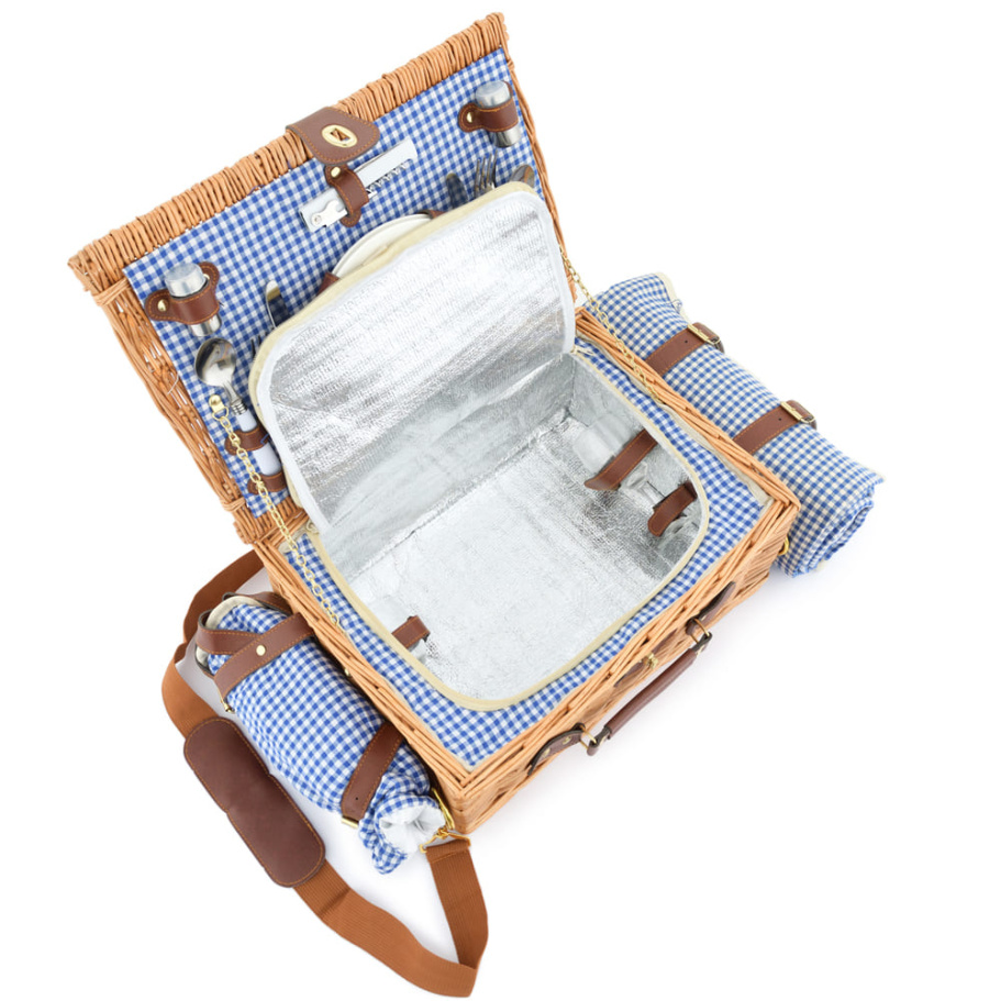 Корзина для пикника "Кассандра" (на 2 персоны) с пледом купить в Краснодаре