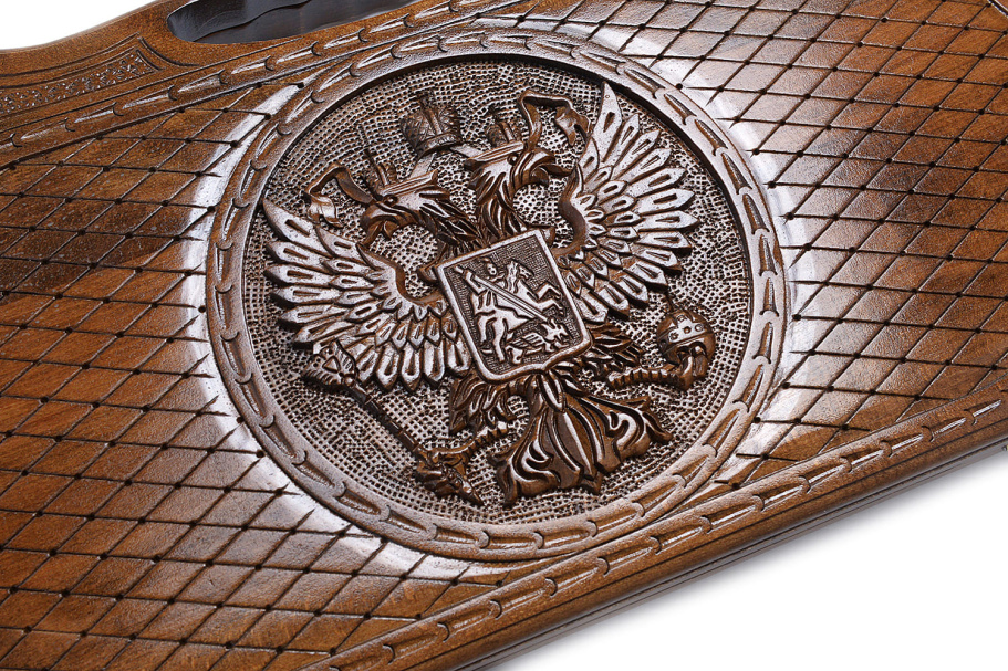 Нарды резные ромбик "Герб России " большие 60, Harutyunyan купить в Краснодаре