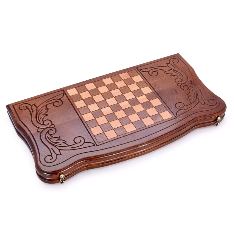 Нарды резные "Узор" большие 60, Даудов купить в Краснодаре