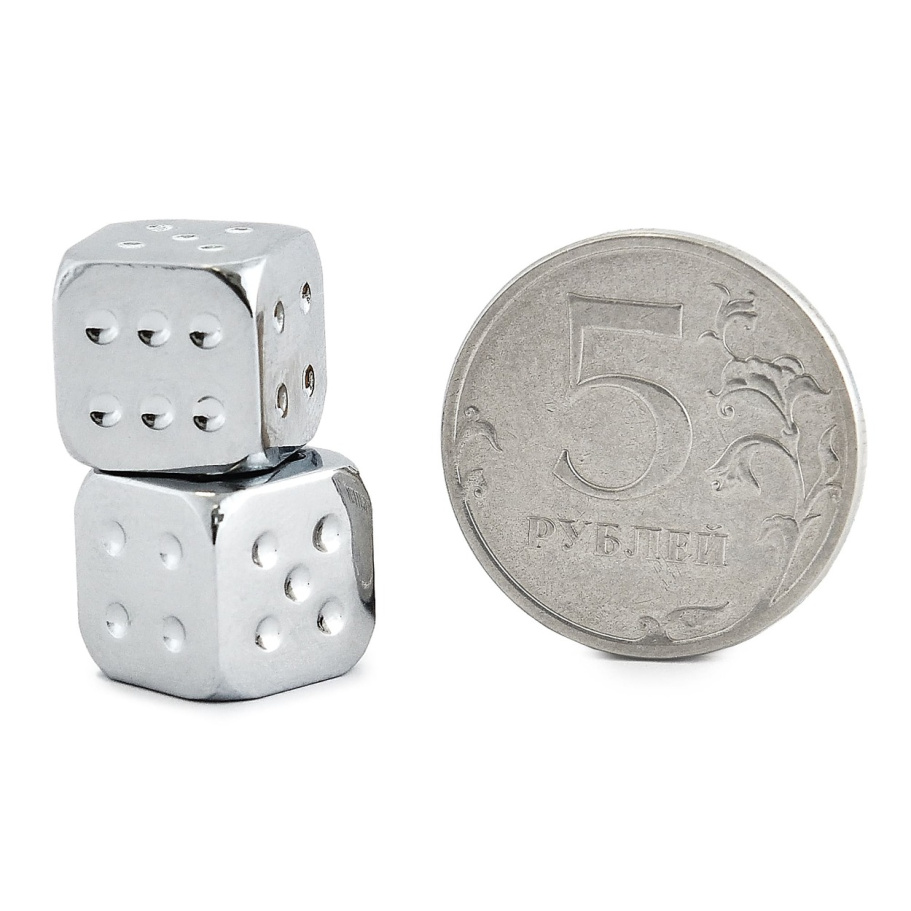 Кости игральные "Премиум" металл, серебристый, 12 мм (2 шт.) купить в Краснодаре Кости игральные "Премиум" металл, серебристый, 12 мм (2 шт.) купить в Краснодаре