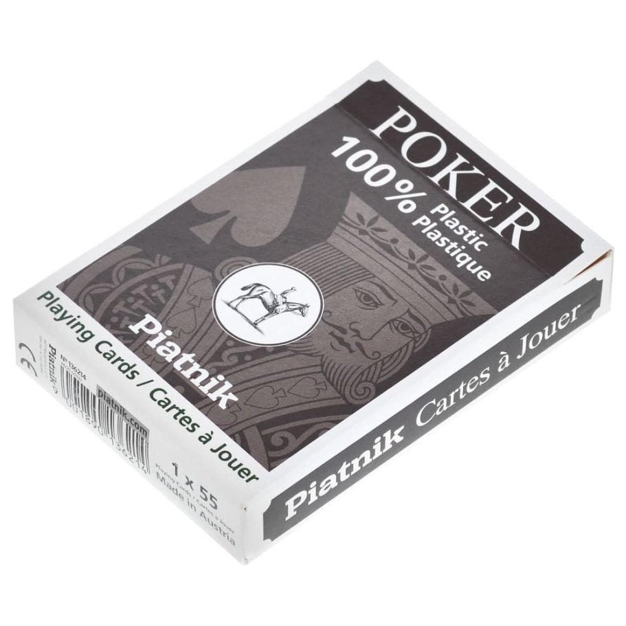 Карты игральные Кейтс 100% пластик, коричневая рубашка, 55 карт