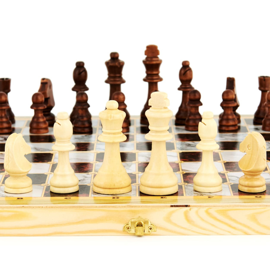 Шахматы + Нарды Мраморные, 40 купить в Краснодаре