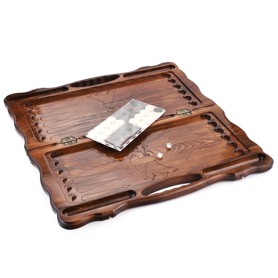 Нарды резные  "Герб России 3"  большие 60, Harutyunyan купить в Краснодаре