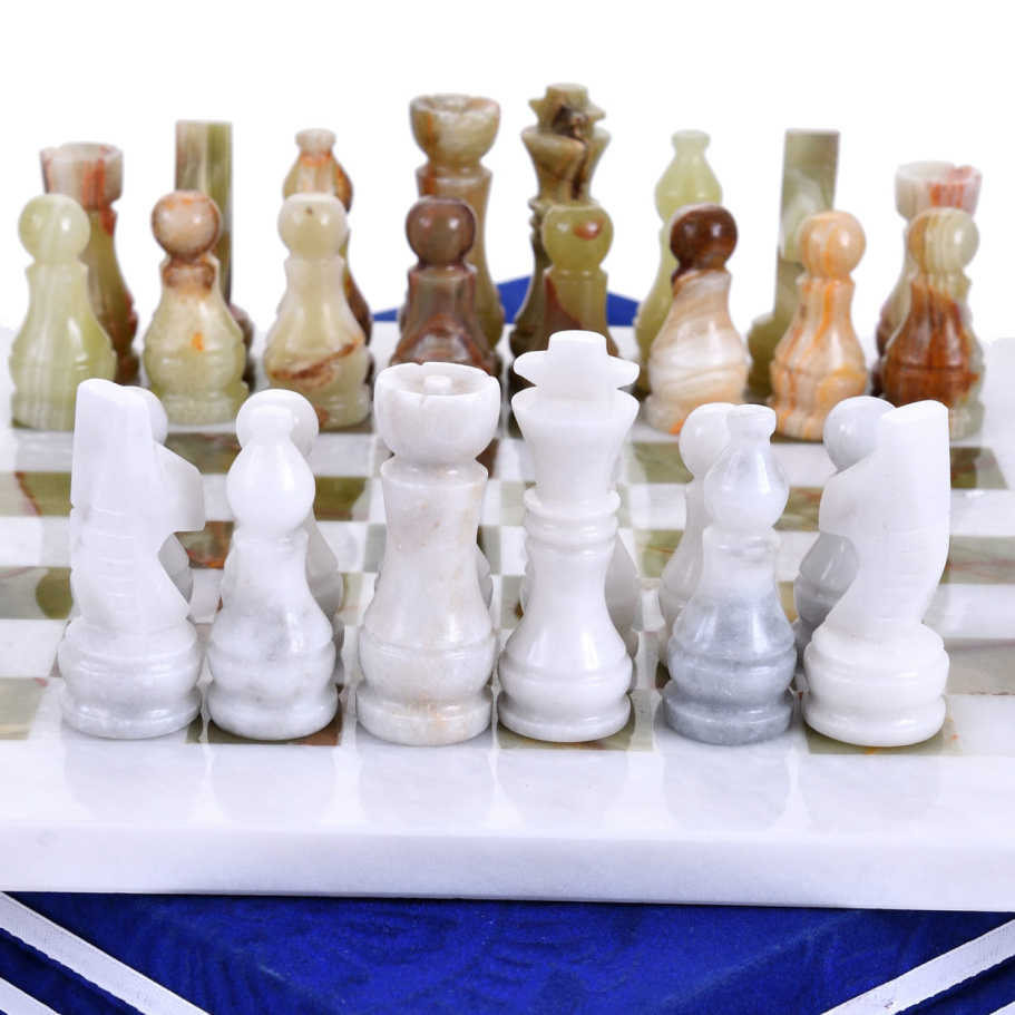 Шахматы из камня "Атлантида" мрамор и оникс 25 купить в Краснодаре