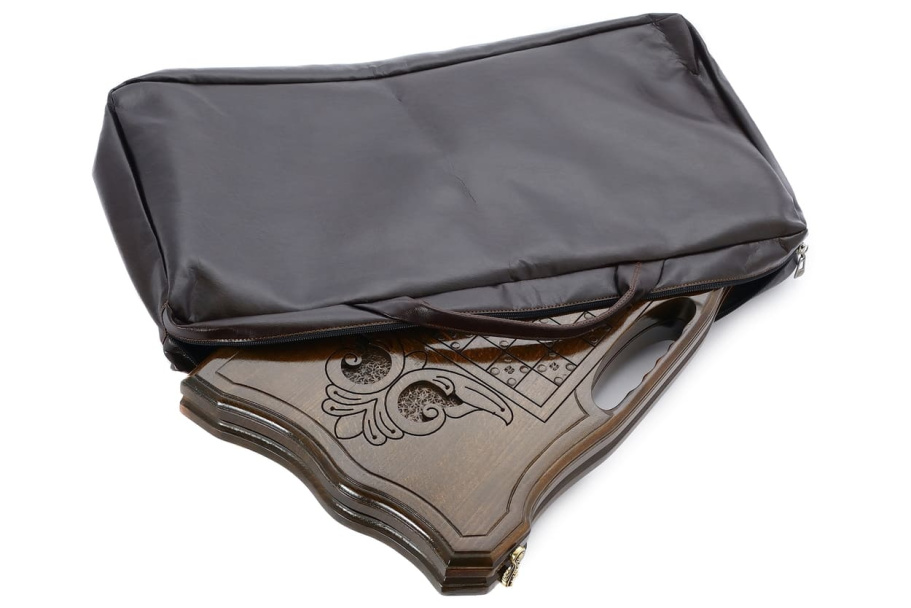 Чехол для средних нард из экокожи коричневые, Sargsyan купить в Краснодаре