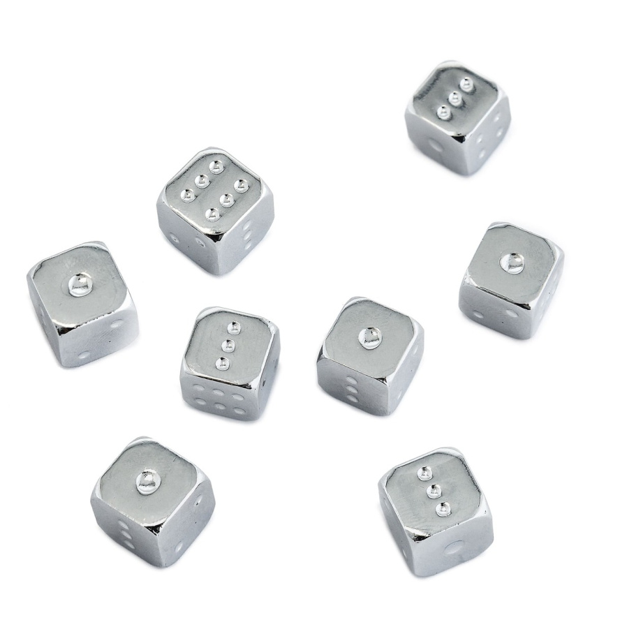 Кости игральные "Премиум" металл, серебристый, 12 мм (2 шт.) купить в Краснодаре Кости игральные "Премиум" металл, серебристый, 12 мм (2 шт.) купить в Краснодаре