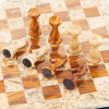 Шахматы каменные "Грация" яшма и ракушечник 30 купить в Краснодаре