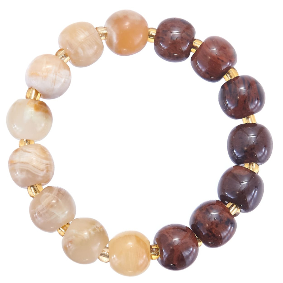 Браслет Либер желтый и коричневый камень 1.2 * 20, Давыдов купить в Краснодара