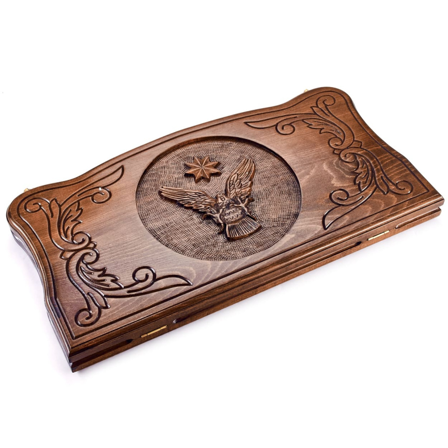 Нарды резные "Орел в атаке" большие 60, Даудов