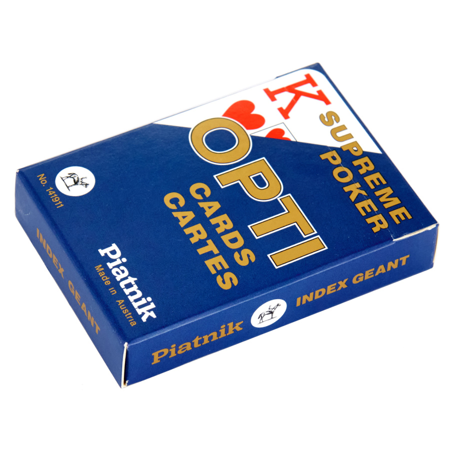 Карты игральные "Опти Покер" синяя рубашка, 55 карт