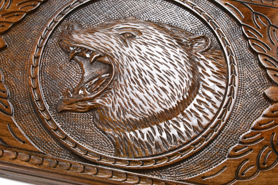 Нарды резные "Оскал Медведя " большие 60, Harutyunyan купить в Краснодаре Нарды резные "Оскал Медведя " большие 60, Harutyunyan купить в Краснодаре