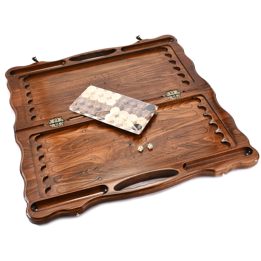 Нарды резные "Воющий волк " большие 60, Harutyunyan купить в Краснодаре