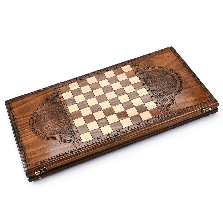 Нарды резные Рэкто "Герб России"  большие 60, Harutyunyan купить в Краснодаре