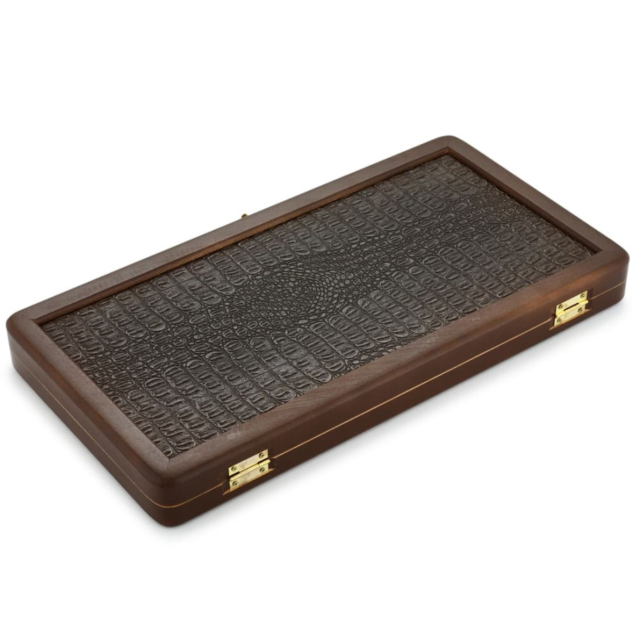 Нарды кожаные Пермские "Золотой крокодил" большие 60 купить в Краснодаре