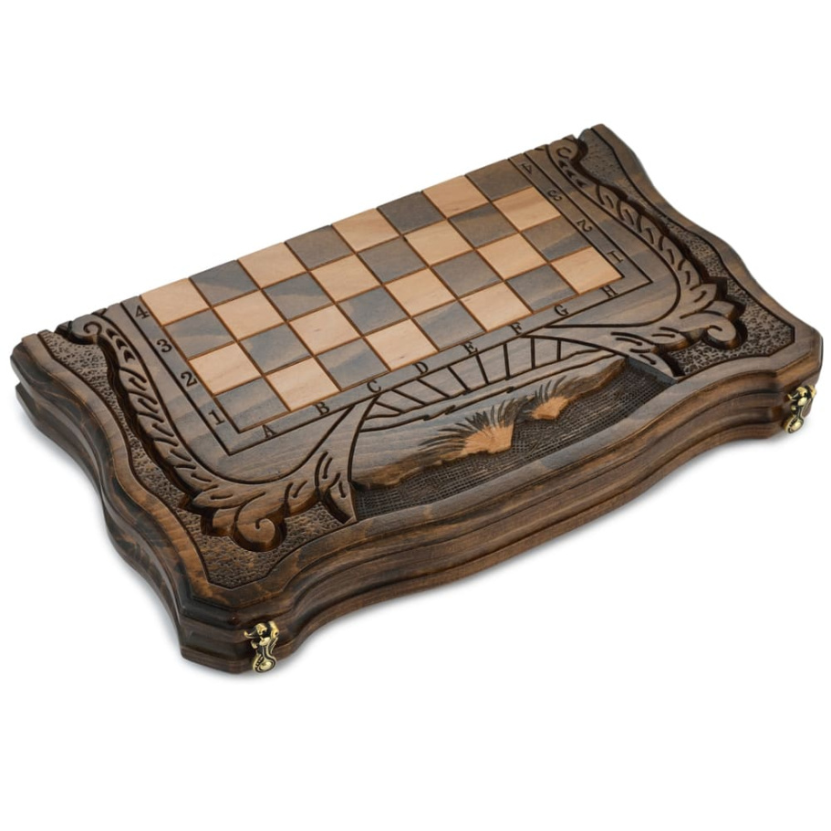 Шахматы + нарды резные "Вольные Горы" 50, Harutyunyan купить в Краснодаре