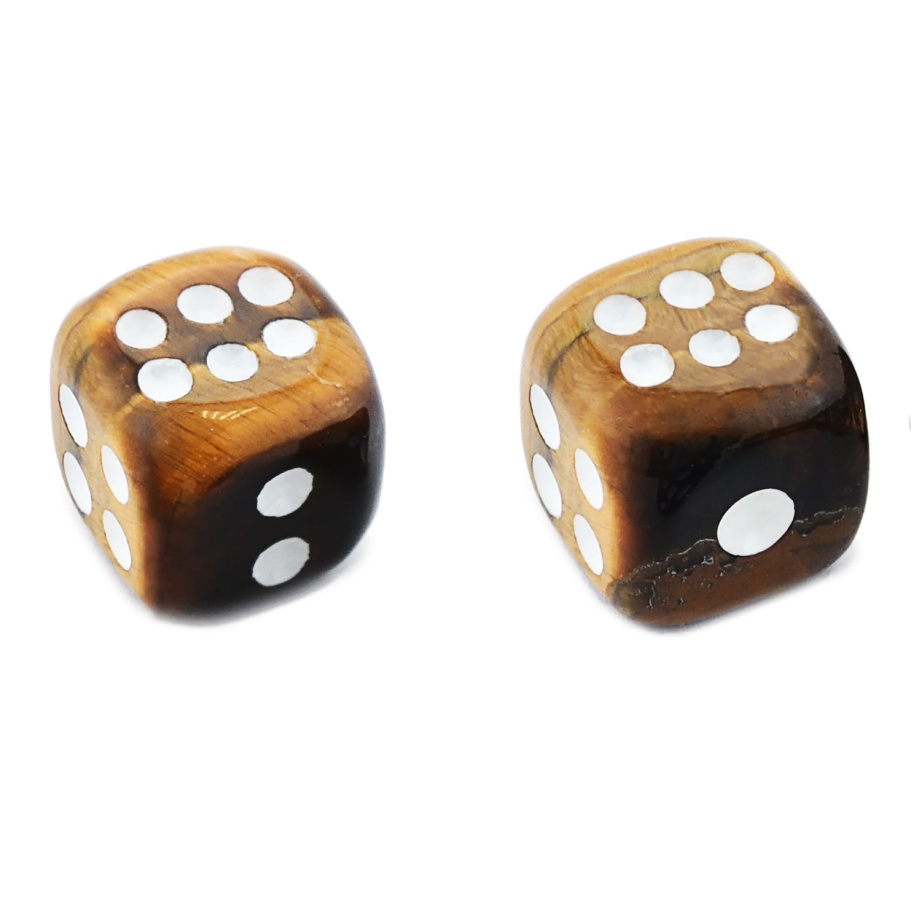 Кости игральные "Гамма" камень, коричневый, 15 мм (2 шт.) Кости игральные "Гамма" камень, коричневый, 15 мм (2 шт.)