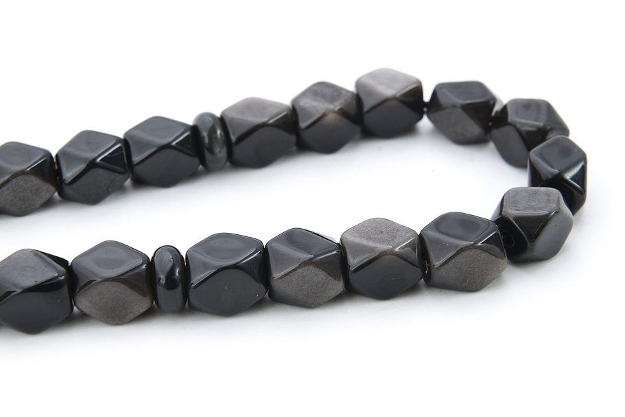 Четки граненые "Ранчо" черный камень с лунным оттенком, Давыдов С. купить в Краснодаре