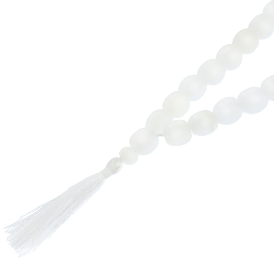 Четки с бусинами "Воин" белый камень, Давыдов С. купить в Краснодаре