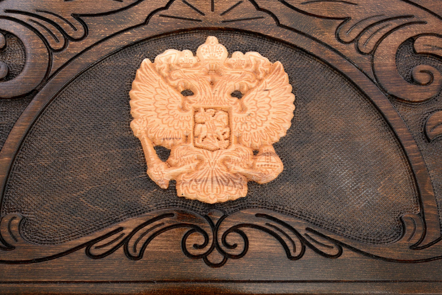 Нарды резные "Герб России" большие 60, Osipov купить в Краснодаре