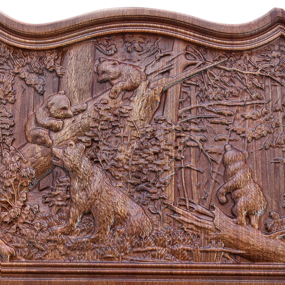 Нарды резные Ивановские мини "Мишки" 35, WoodG купить в Краснодаре