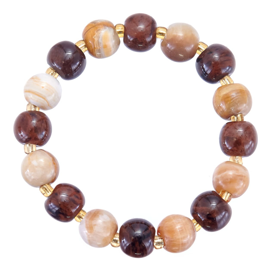 Браслет Аристей желтый и коричневый камень 1.2 * 20, Давыдов купить в Краснодара
