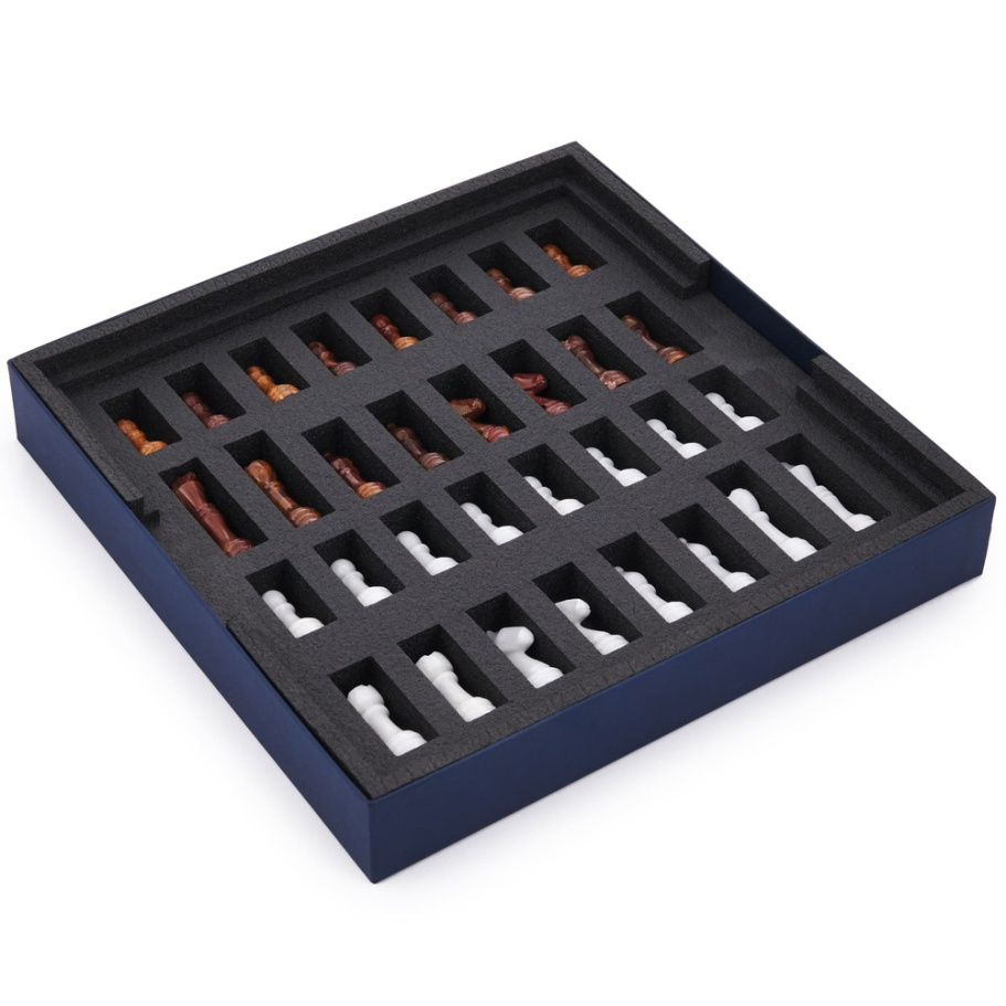 Шахматы из камня "Артер Карфаген" мрамор и яшма 40 купить в Краснодаре