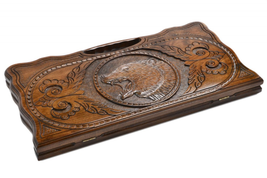 Нарды резные "Оскал Медведя " большие 60, Harutyunyan Нарды резные "Оскал Медведя " большие 60, Harutyunyan