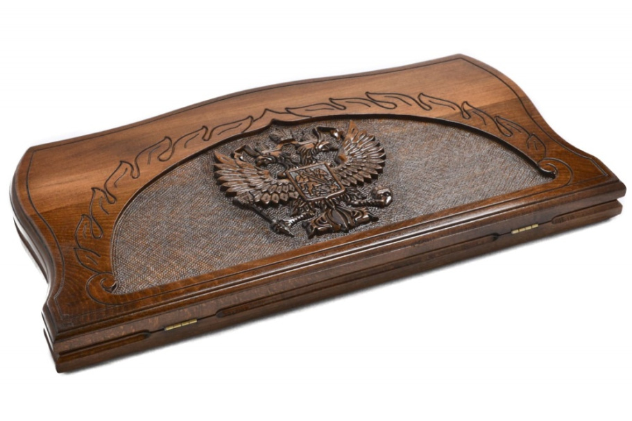 Нарды резные "Герб РФ" большие 60, Sargsyan