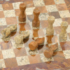 Шахматы из камня "Этрурия" яшма и ракушечник 30 купить в Краснодаре