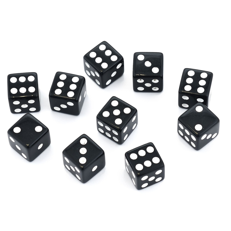 Кости игральные "Классика" пластик, черные, 15 мм (2 шт.) купить в Краснодаре Кости игральные "Классика" пластик, черные, 15 мм (2 шт.) купить в Краснодаре