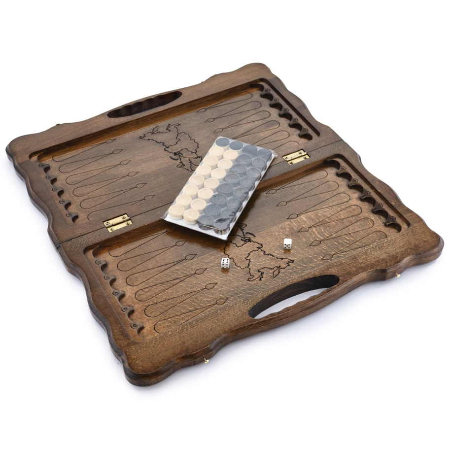 Нарды резные "Герб России"  средние 50, Harutyunyan купить в Краснодаре