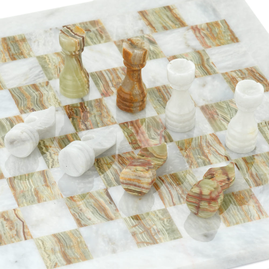 Шахматы из камня "Атлантида" мрамор и оникс 30 купить в Краснодаре