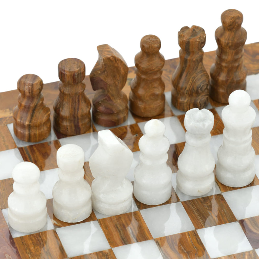 Шахматы из камня "Кирена" мрамор и яшма 20 купить в Краснодаре