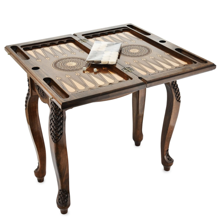 Стол ломберный Нарды резные "Витраж" 60, Harutyunyan купить в Краснодаре