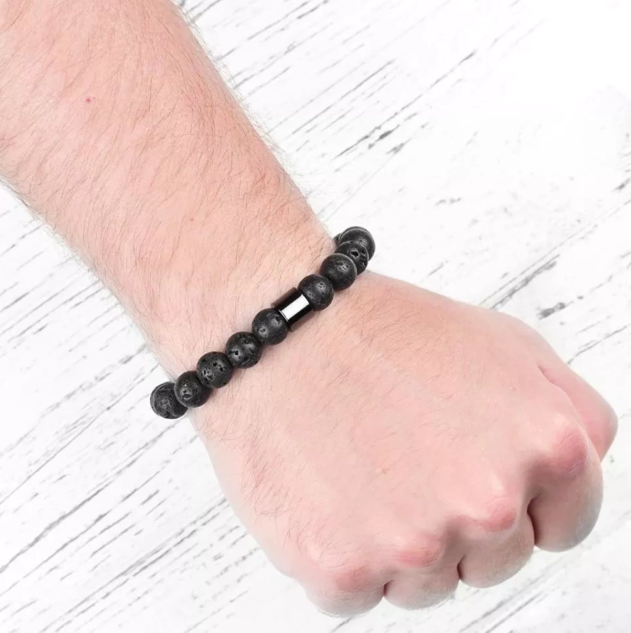 Браслет Гефест камень лава, 1 * 18 см купить в Краснодара