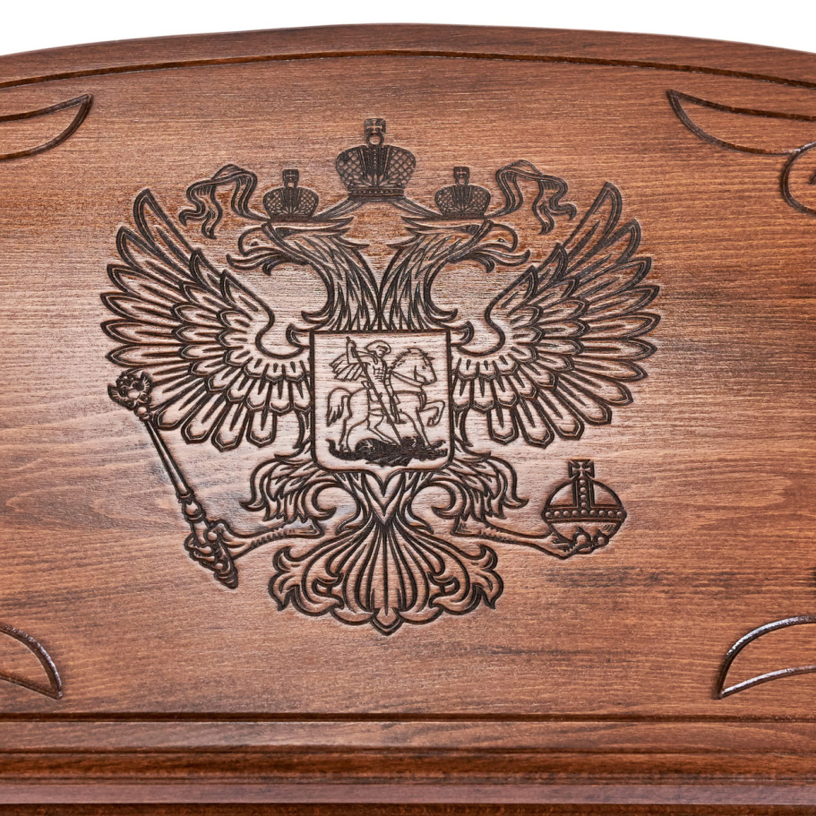 Нарды резные "Герб РФ" большие 60, Даудов купить в Краснодаре Нарды резные "Герб РФ" большие 60, Даудов купить в Краснодаре